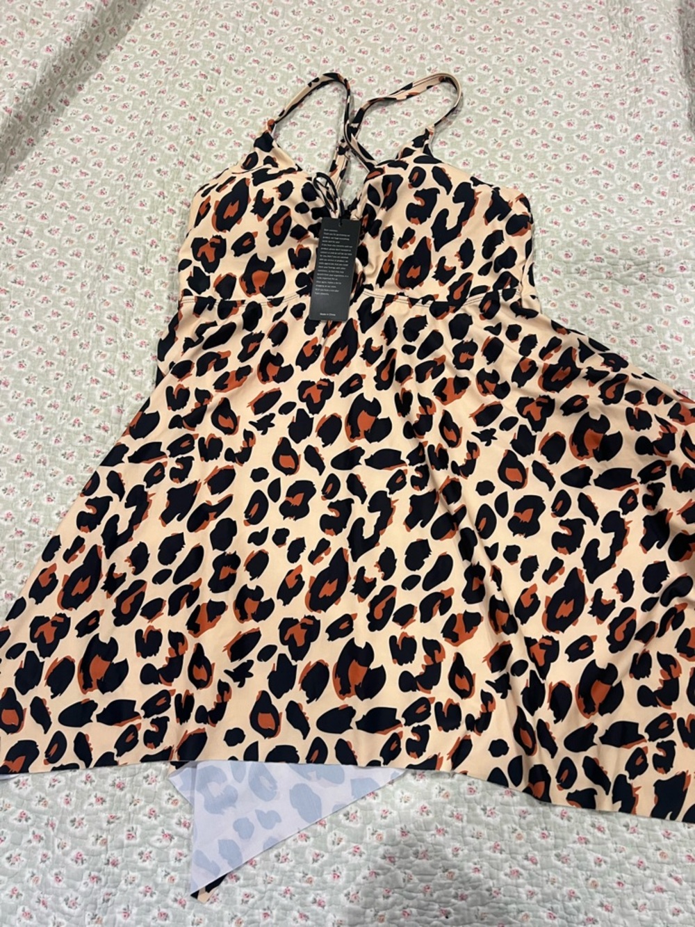 Leopard Print Spaghetti Strap Slip Dress